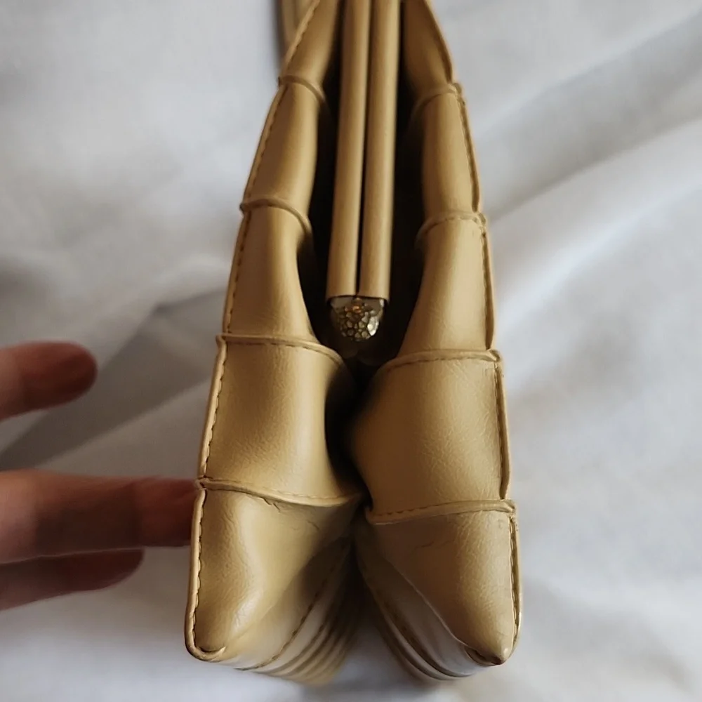 Vintage Verdi USA Ex Cond Kelly Style Tan Handbag, $64
